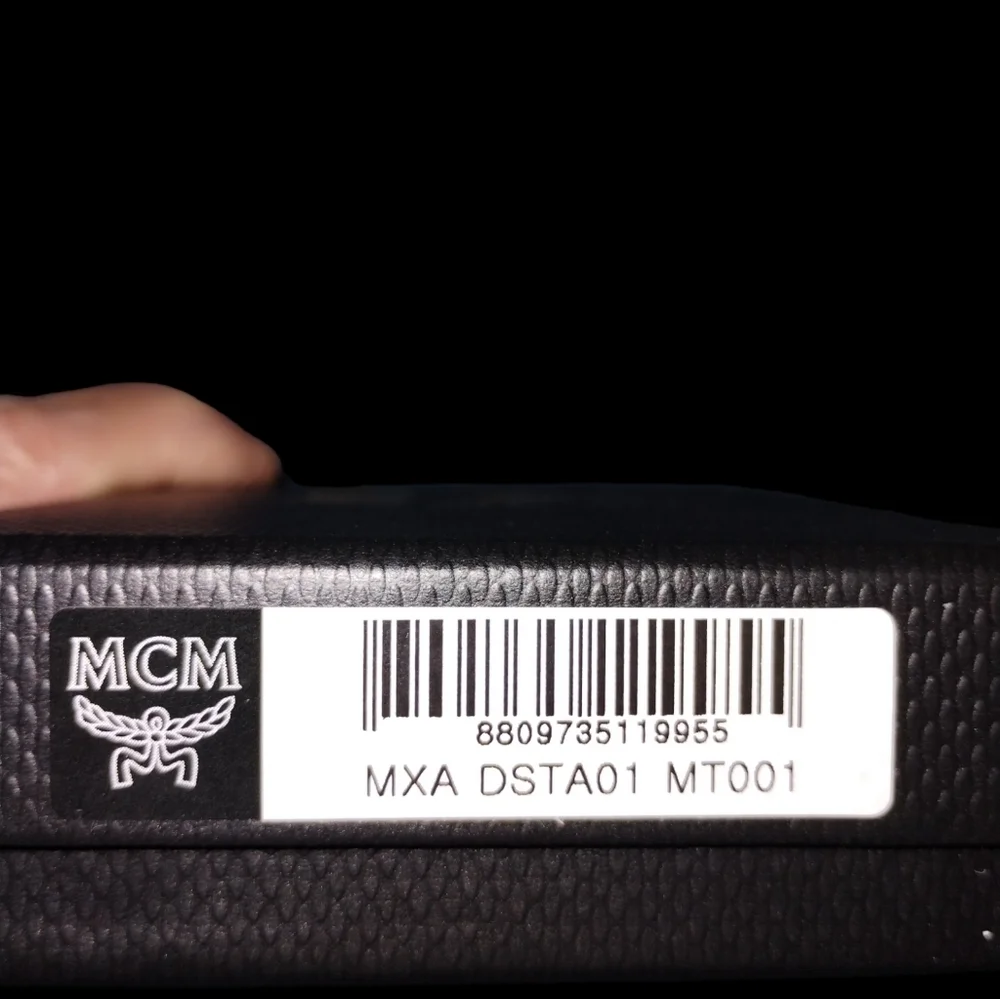 NIB MCM Blue & Red Checkered Unisex Card Holder NWT